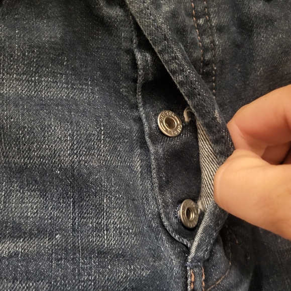 Vintage Diesel Y2K Only The Brave Mens Straight Leg Jeans Snap Button Fly 33x30 - Picture 5 of 14